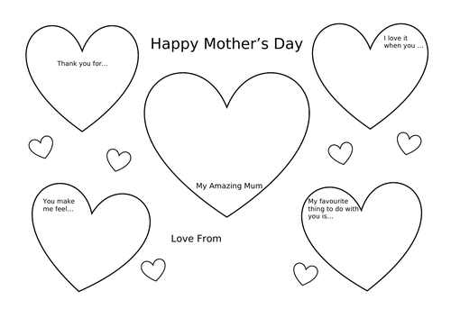 Mother's Day Placemat Activity