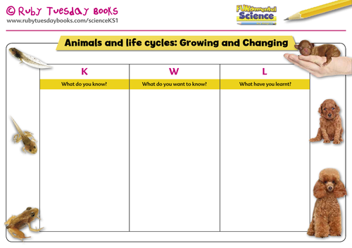 KWL grid - growing and changing