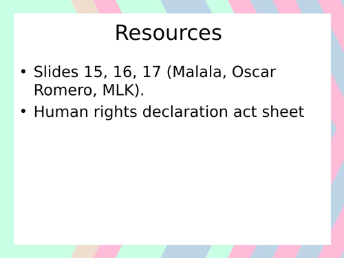 EDUQAS (new spec) Human Rights Revision 2 lessons