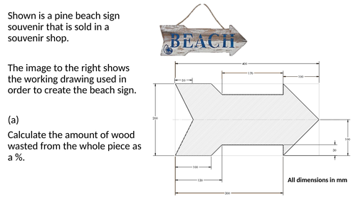 Design Technology: 9-1 Timbers Sample Maths Question
