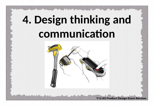 OCR A Level H406/1 Principles of Product Design exam revision Sec 4: Design thinking & communication