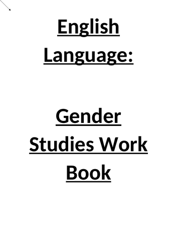 AQA English Language a level gender theory SOW