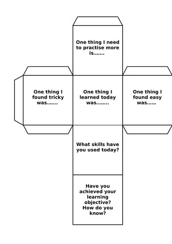 plenary dice template editable by mulroym teaching