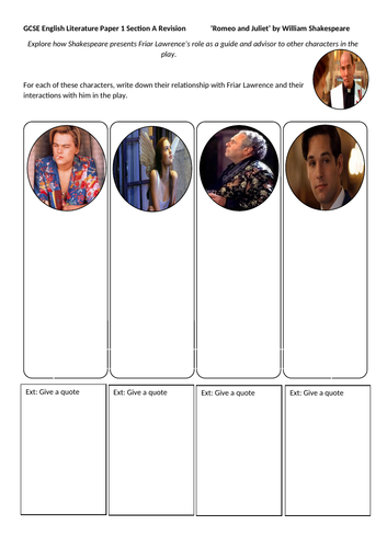 R&J Revision Pack - Friar Lawrence