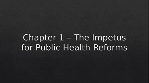 Chapter 1: The Impetus for Public Health Reforms, 'Poverty, public health and the state in Britain'