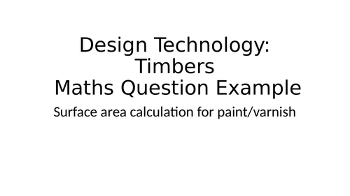 GCSE 9-1 Surface area varnish sample question