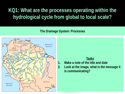 5.1 The drainage basin processes