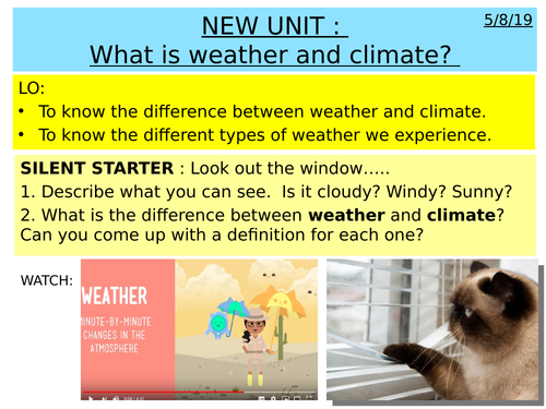 Weather and climate - Introduction lesson