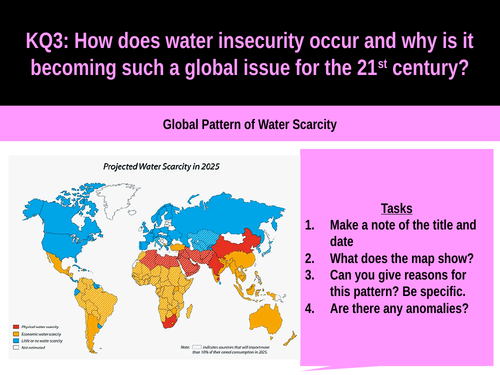 5.8a Global pattern of water security