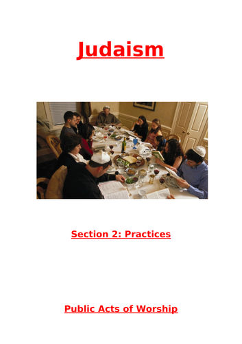Edexcel GCSE Judaism Practices Revision Notes