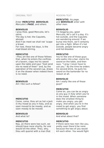 Romeo and Juliet Act 3, Scene 1