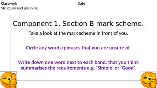 Narrative unit of work Y10