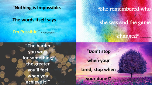 Motivational postcards