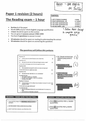 EDUQAS GCSE English Language Revision Pack (ALL EXAMS)