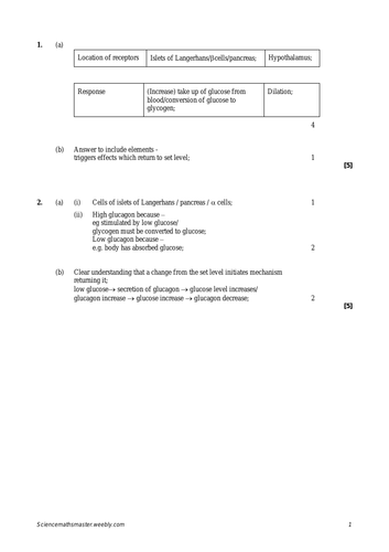 A LEVEL BIOLOGY - HOMEOSTASIS AND THE KIDNEYS EXAM QUESTIONS
