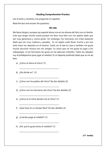 Ks3 English Comprehension Worksheets Pdf