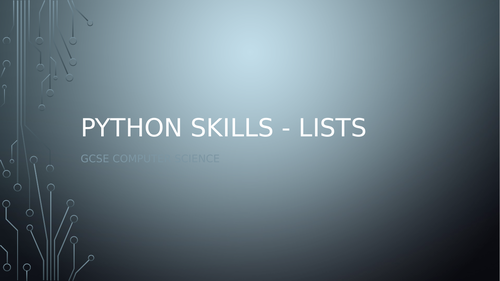 Python Skills Year 10 Lessons