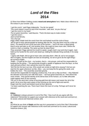 Aqa english literature 2019 paper image