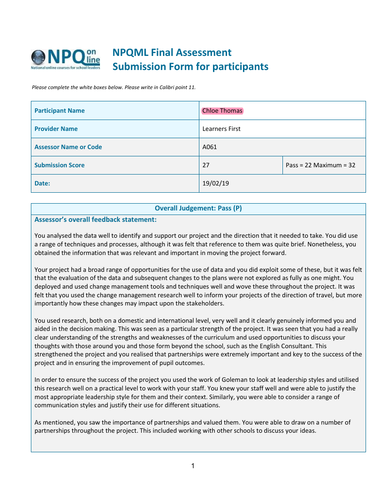 NPQML 2019 ASSIGNMENT English