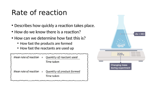 Full revision powerpoint AQA paper 2 rates of reaction and reversible reactions