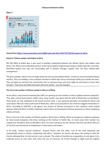 Synoptic Question - Chinese investment