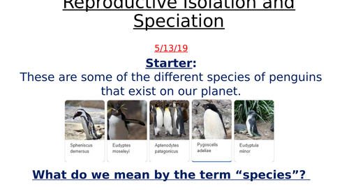 Reproductive isolation and speciation including bottleneck and founder effect
