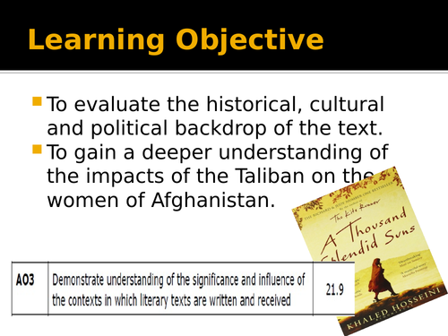 AS / A Level paper 2 Prose. 'A Thousand Splendid Suns'