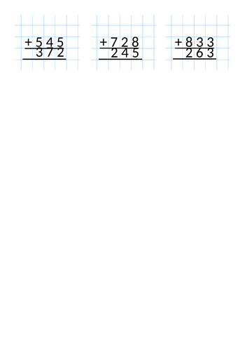 Editable numberline and column method word docs for addition and subtraction