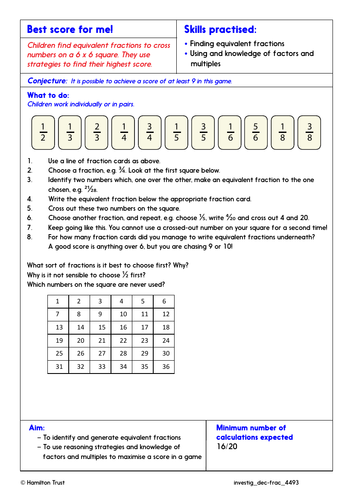 problem solving find equivalent fractions