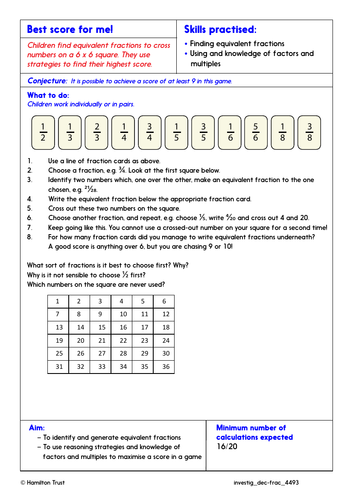 problem solving find equivalent fractions lesson 6 5