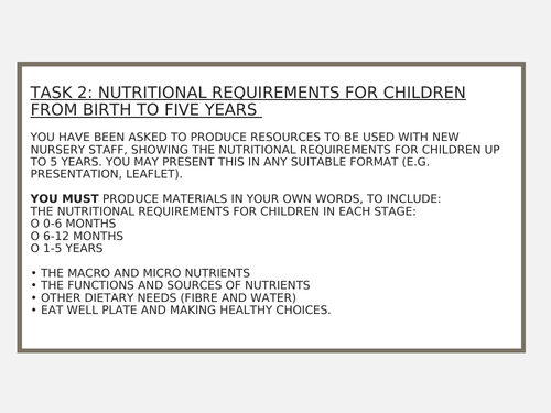 OCR Child Development - R019 - Task 2