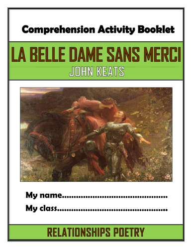 La Belle Dame Sans Merci - Comprehension Activities Booklet!