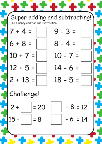 differentiated-addition-and-subtraction-year-1-teaching-resources