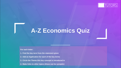 Economics Revision; A Level Economics