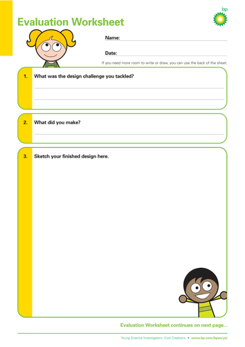 Design and Technology Evaluation Worksheet