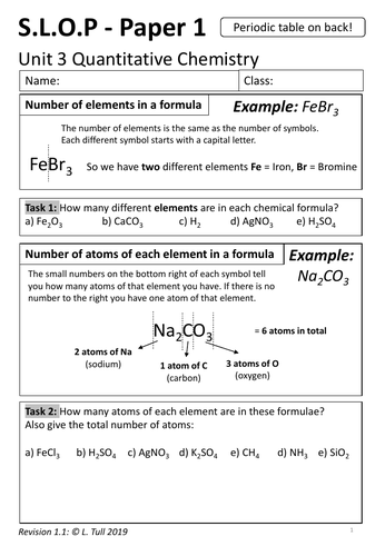 Quantitative Chemistry Workbook - AQA