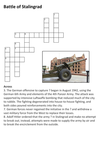 Battle of Stalingrad Crossword