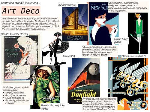 Illustration / Art Design Movement Influences - NCFE / Graphic Design