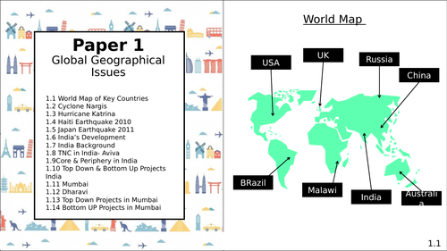 Edexcel Geography B Paper 1-3 Case Studies
