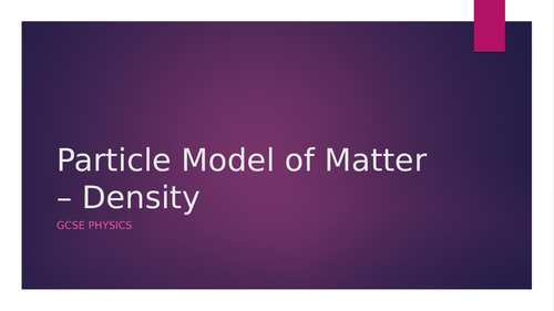 Particle Model of Matter Topic PowerPoint Bundle