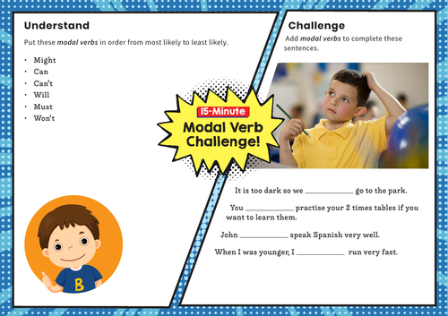 Modal Verbs – Y5 SPaG Challenge Mat