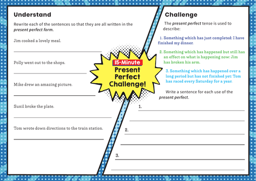 Present Perfect – Y3 SPaG Challenge Mat