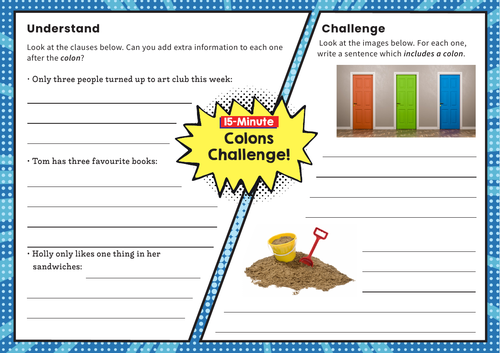 Colons – Y6 SPaG Challenge Mat