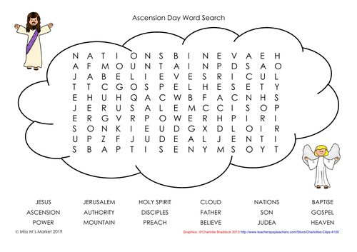 Ascension Day – Word Search