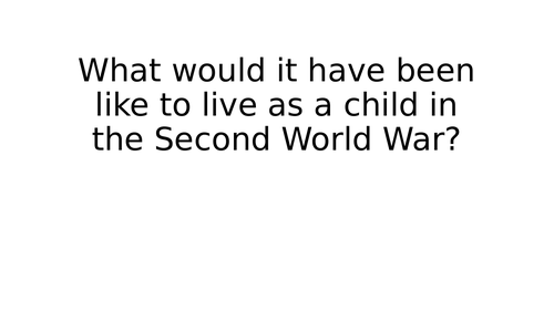 Children in World War Two