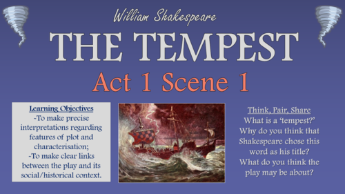 The Tempest - Act 1 Scene 1!