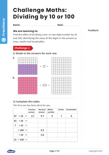 Rounding Decimals: Y4 – Fractions – Maths Challenge
