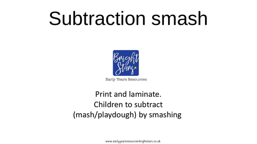 Subtraction Smash Template