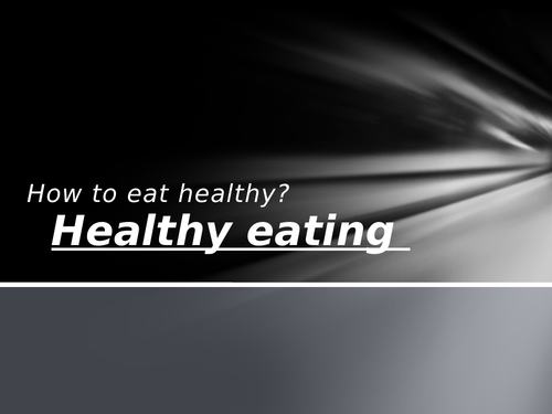 how to eat healthy?