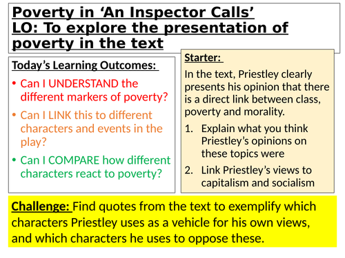 Poverty in An Inspector Calls